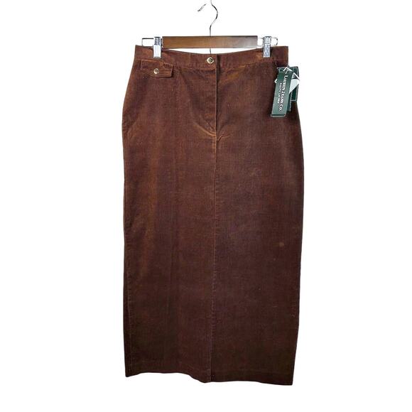 Lauren Jeans Co. Dresses & Skirts - DEADSTOCK Vintage Brown Ralph Lauren Corduroy Pencil Skirt Heritage Luxury  8